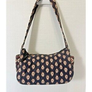 Vera Bradley Classic black Paisley retired 2006 quilted  shoulder handbag purse